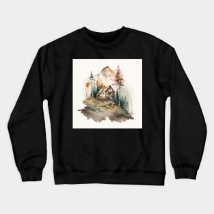 Muted Mountain Cabin Crewneck Sweatshirt